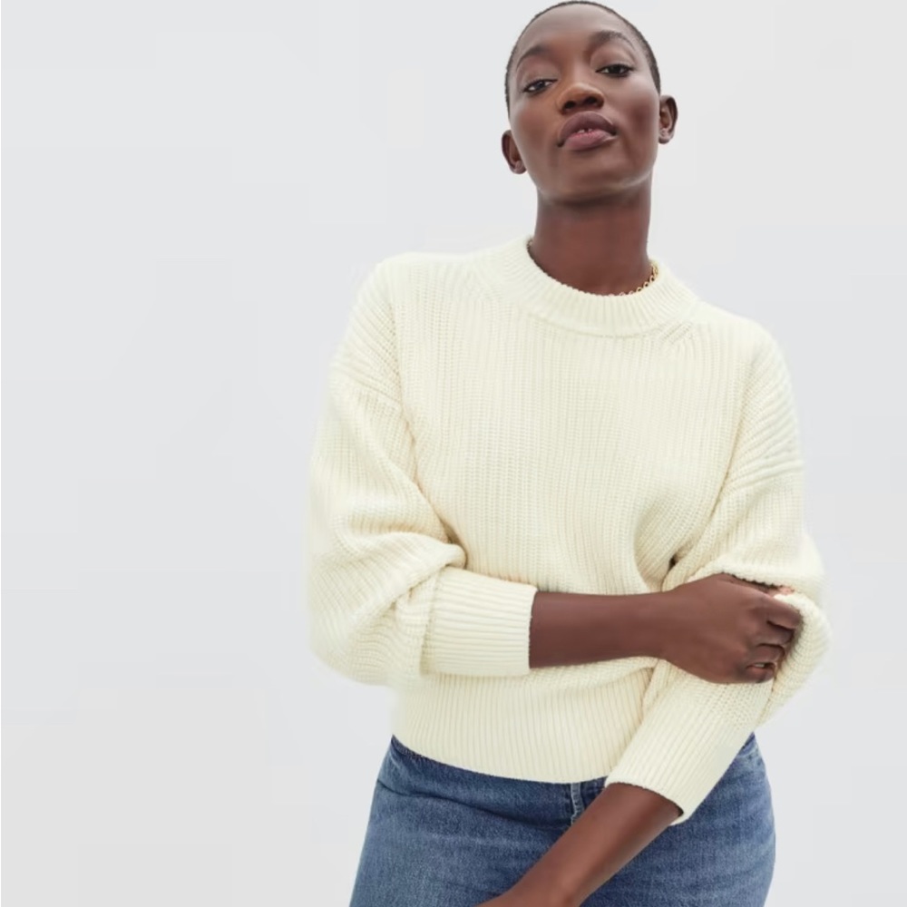 NWT Everlane Texture Cotton Crew, size S